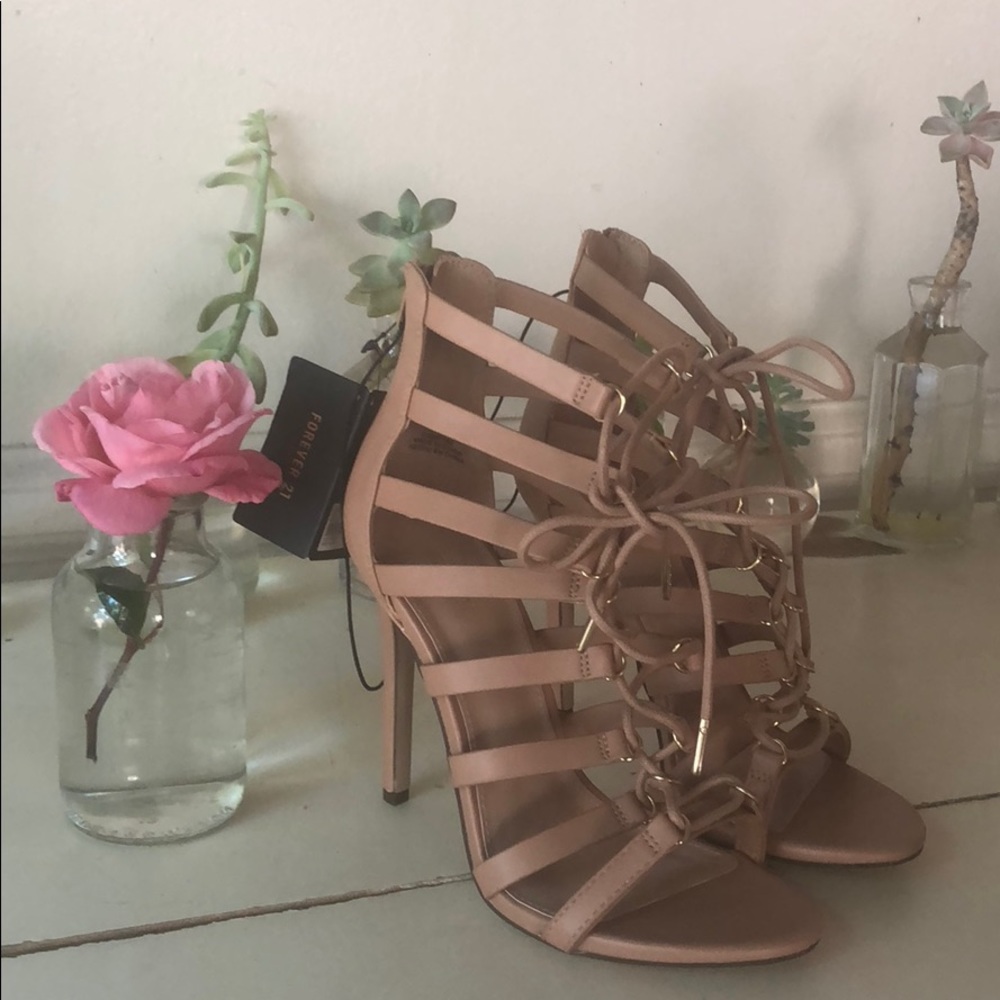 Forever 21 high heel tie sandals